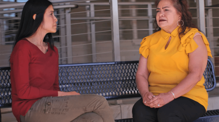 Lisa Ling sits with MHALA member Diana