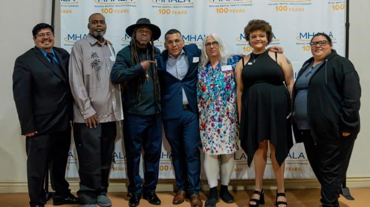 Members and staff of Mental Health America of Los Angeles at annual Golden Bell Awards.
