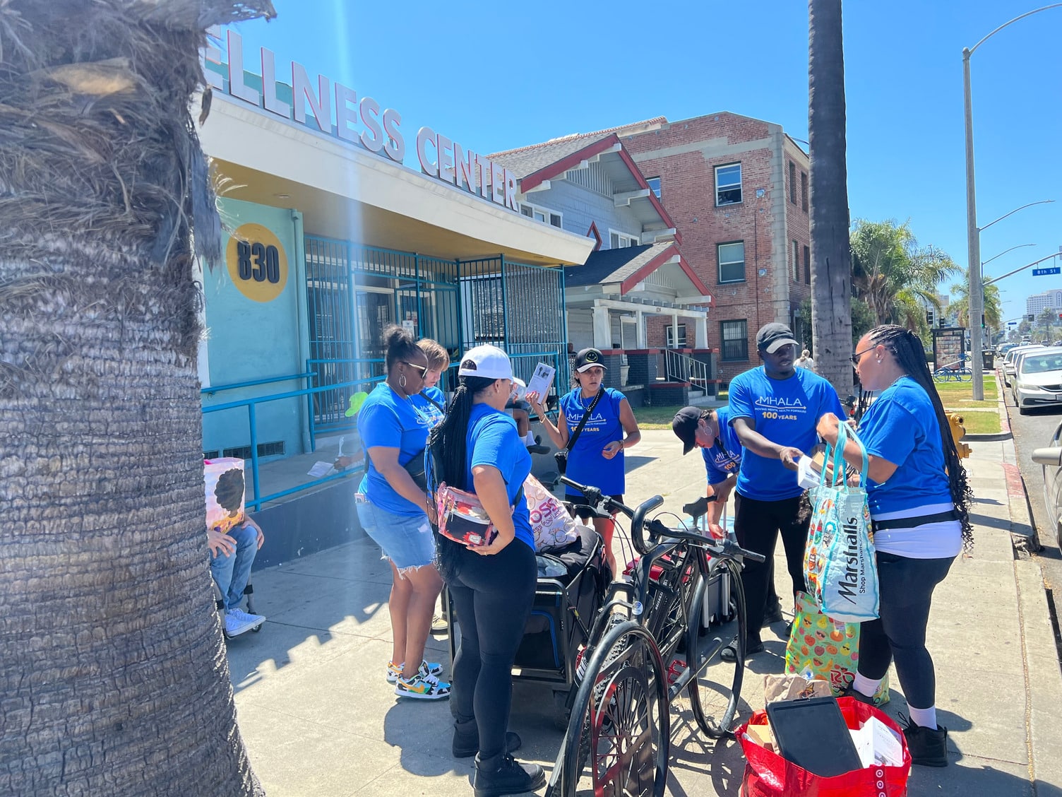 MHALA staff gathered outside of Wellness Center in Long Beach