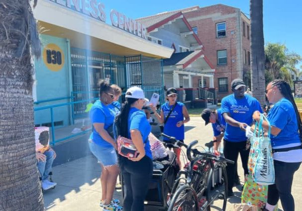 MHALA staff gathered outside of Wellness Center in Long Beach